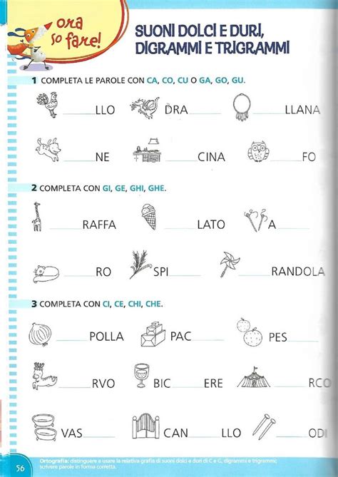 Suoni Dolci E Duri Worksheet Insegnamento Della Scrittura Attivit