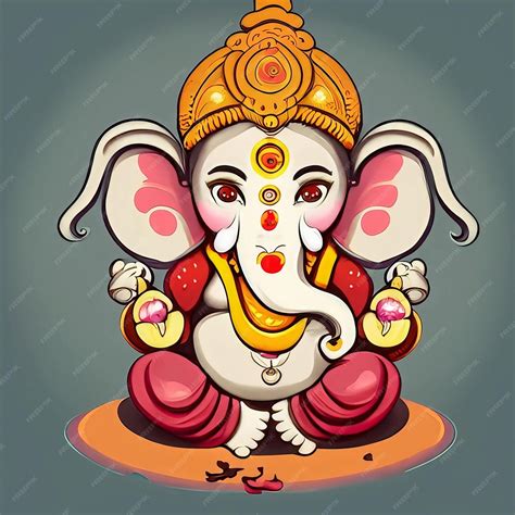 Premium Photo Cute Ganesha Vector Illustration Art