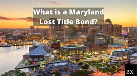 What Is A Maryland Lost Title Bond YouTube