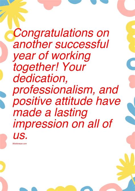 50+ Happy Anniversary Messages, Wishes and Captions For Coworker ...