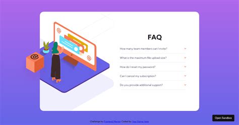 Frontend Mentor Faq Accordion Codesandbox