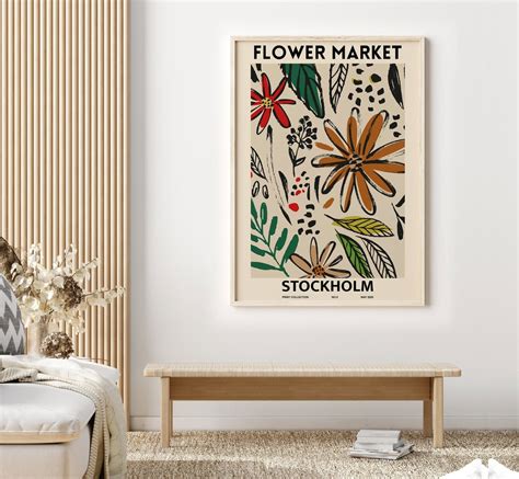 Blumenmarkt Poster Blumenmarkt Stockholm Poster Floristen Geschenk