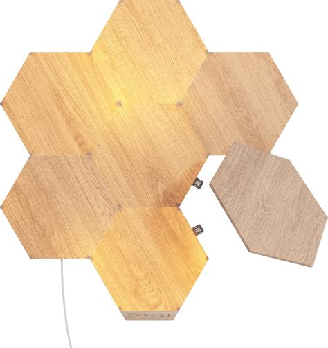 Nanoleaf Elements Starter Kit Esagoni Luminosi Led Effetto Legno