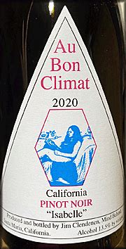 Ken S Wine Review Of 2020 Au Bon Climat Pinot Noir Isabelle