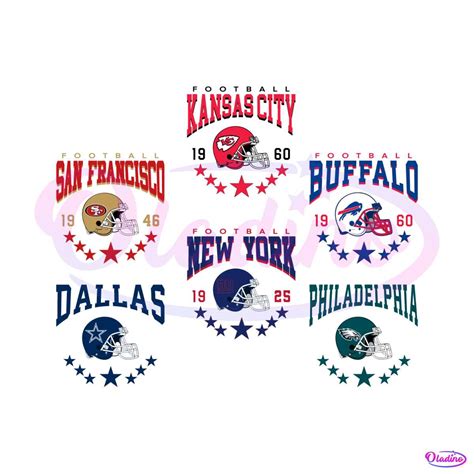 Vintage Helmet NFL Team SVG Bundle - Oladino