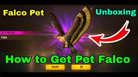 How To Get Falco Pet In Freefire Full Details New Pet Falco Unboxing