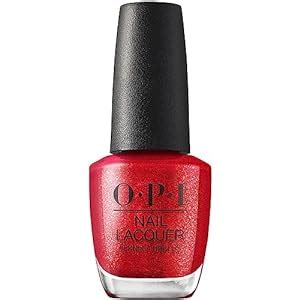 Amazon OPI Nail Lacquer Nail Polish Opaque Bright Red Shimmer