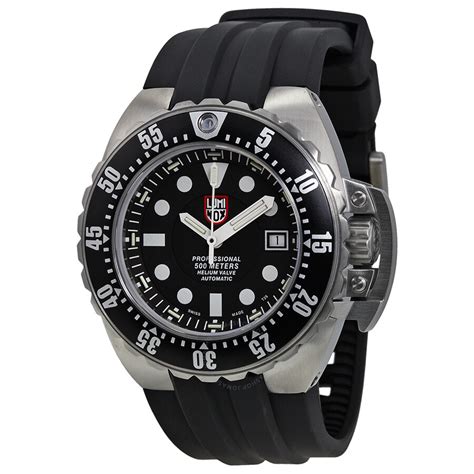 Luminox Sea Deep Dive Automatic Black Dial Black Rubber Mens Watch