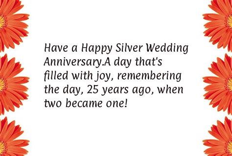 Happy 25th Wedding Anniversary Wishes