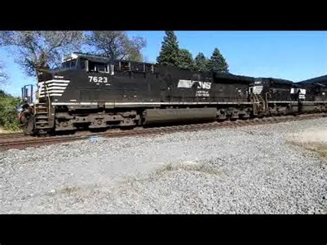 NS 7623 And NS 1087 Lead A Stack Train West Through Porter IN YouTube