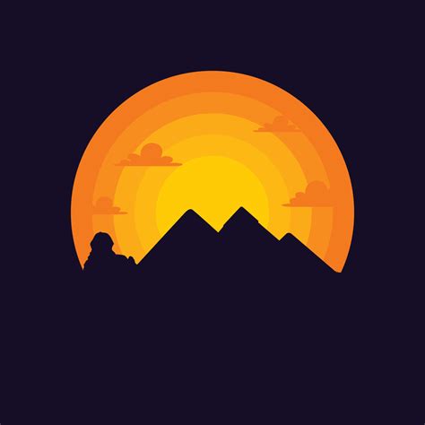 Pyramid scenery vector illustration 13672140 Vector Art at Vecteezy