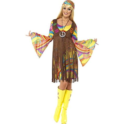 Robe hippie années 70 tenue bariolée pour baba cool L 46 48 Costume