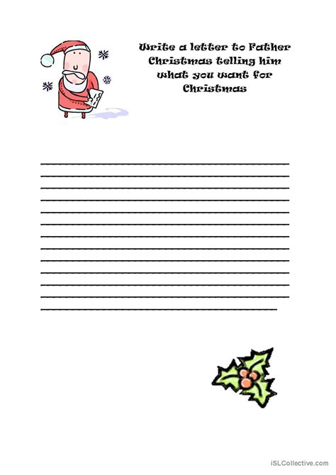 Letter To Santa English Esl Worksheets Pdf Doc