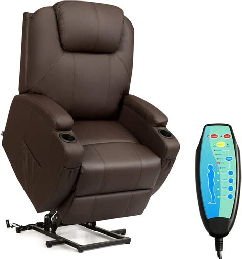 Tangkula Silla Reclinable Power Lift Con Masaje Y Calor Para Ancianos