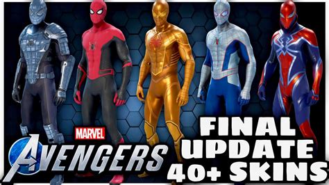 All Spider Man Skins In Marvels Avengers Final Update Youtube