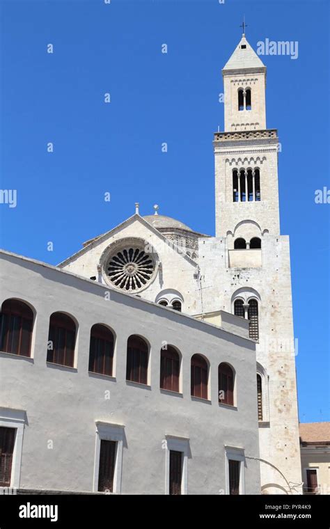 Bari, Italy - the Cathedral of St Sabinus. Old town church Stock Photo ...