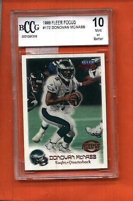 Donovan Mcnabb Eagles 1999 99 Fleer Focus 172 RC 2250 Graded BCCG