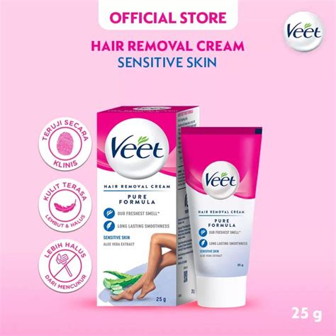 Veet Hair Removal Cream Sensitive 25 Gr Perontok Buku Kulit Sensitive