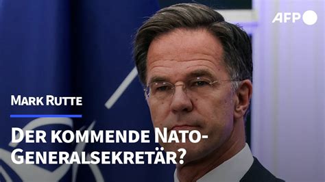 Niederländer Mark Rutte soll Nato Generalsekretär werden AFP YouTube