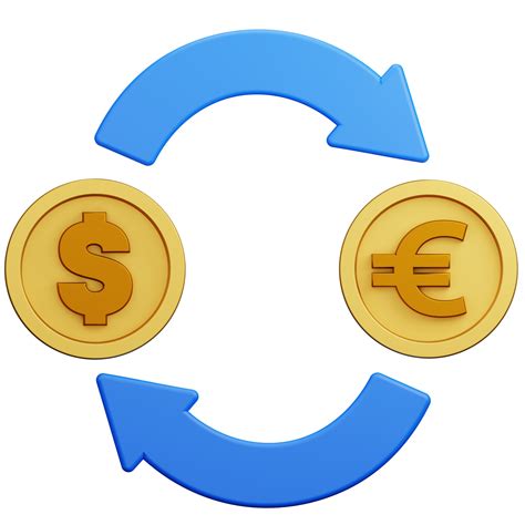 Dollar Euro Currency Exchange 3D Illustration 34616572 PNG