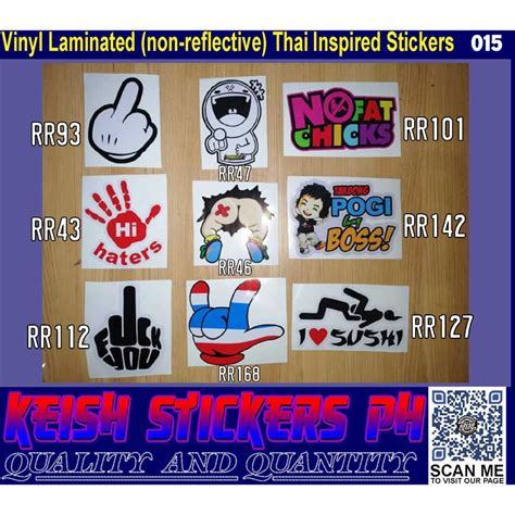 Vinyl Laminated Stickers 015 Shopee Philippines