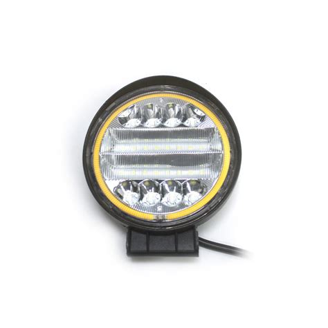 Exploradora Led Redonda Led Aro Amarillo S Per Tuning