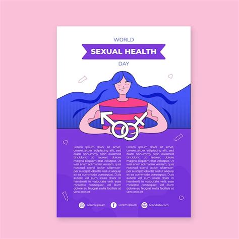 Modèle De Flyer Vertical Pour La Journée Mondiale De La Santé Sexuelle Dessiné à La Main