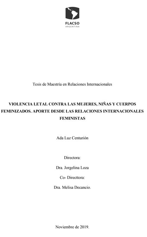 Repositorio Digital FLACSO Ecuador Violencia Letal Contra Las Mujeres