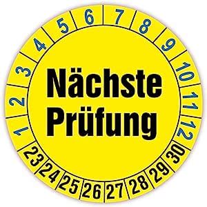 LYSCO 100 Stück Prüfplaketten für 5 Jahre und 12 Monate Durchmesser