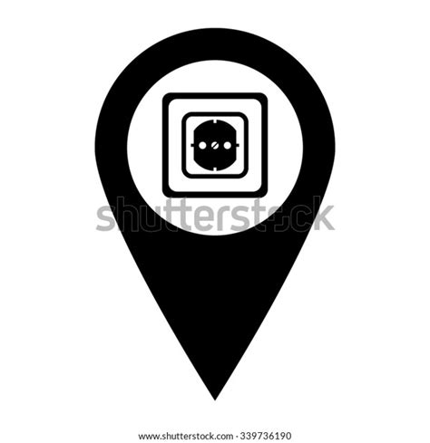 socket map pointer vector icon stock vector royalty