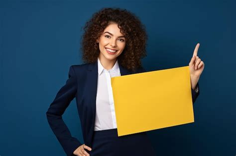 Premium Photo Confident Female Executive Standing Tall Behind