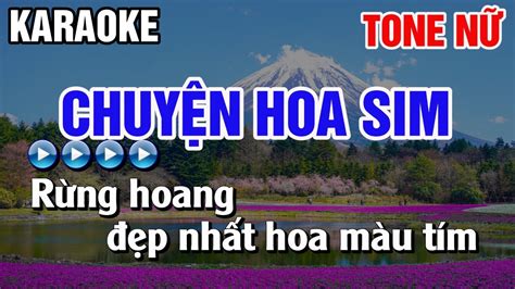 Chuy N Hoa Sim Karaoke Tone N Ktv Music Youtube