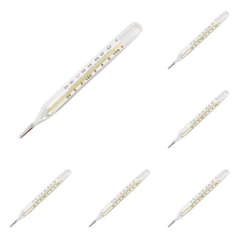 6pcs Oral Thermometer For Adults Clinical Glass Thermometer For