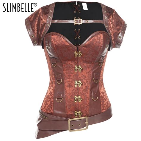 Women Retro Steampunk Gothic Corsets And Bustiers Waist Trainer Corset