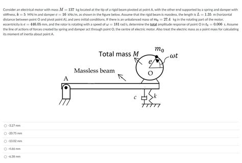 Solved Consider An Electrical Motor With Mass M 137 Kg