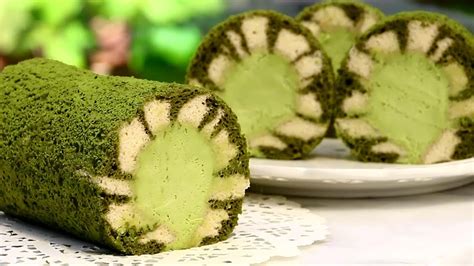 Hurricane Swiss Roll Matcha Roll Cake Recipe YouTube