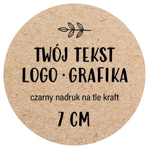 Naklejki Etykiety Eco Kraft Z Własnym Nadrukiem Logo Napisem 200 szt 7