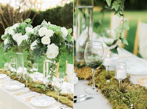 Moss Garden Wedding Table Runner
