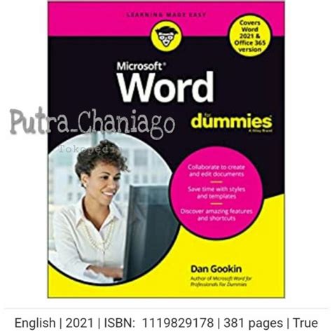 Jual Buku Microsoft Word For Dummies By Dan Gookin Shopee Indonesia