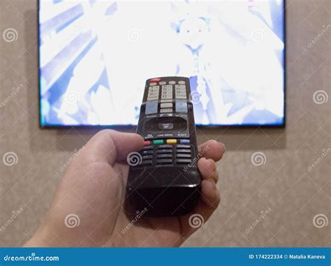tv remote control  front   tv editorial stock image image