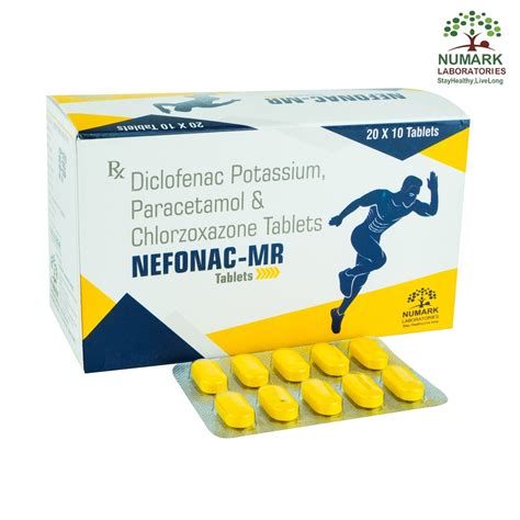 NUMARK Nefonac Mr Diclofenac Potassium Paracetamol And Chlorzoxazone