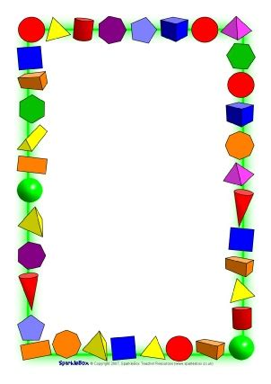 Printable Maths Page Borders - SparkleBox