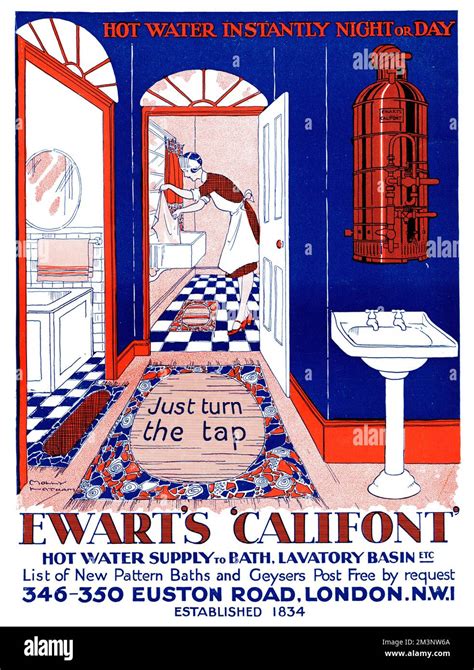 Publicidad Para El Suministro De Agua Caliente Califont De Ewart