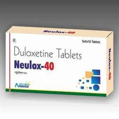 Neulox Duloxetine Tablet Talent Healthcare Packaging Size 1x10 At Rs