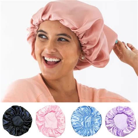 Toca Ou Touca De Cabelo - Toca Touca de Cetim Seda Anti Frizz para Dormir Cabelo Femenino ...