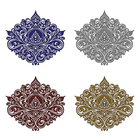 textile motif illustration  colors  vector art  vecteezy