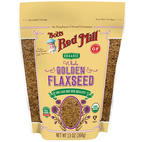 Bob S Red Mill Organic Whole Golden Flaxseed Oz G Iherb