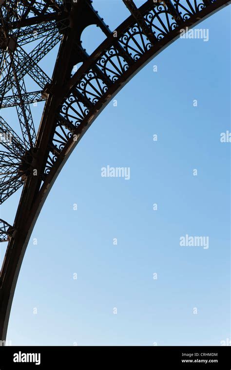 Arch Of Eiffel Tower Paris France Stock Photo Alamy