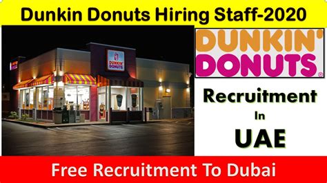 Dunkin Donuts Hiring Staff In Dubai 2020