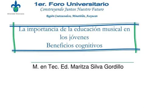 Ppt La Importancia De La Educaci N Musical En Los J Venes Beneficios